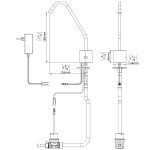 Dimensional Drawing - Touchless Deck Faucet - Cool-TF_E_drawing