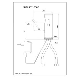 Dimensional Drawing - Touchless Deck Faucet - Smart_1000E-pdf