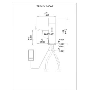 Dimensional Drawing - Touchless Deck Faucet - Trendy_1000B-pdf