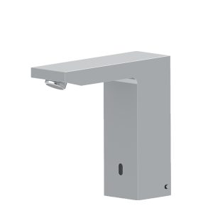 Quadrat DM grifo automático de sensor - Grifería para baño de montaje en cubierta - Grifería electrónica de montaje en cubierta sin contacto Quadrat-DM