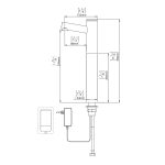 Touch free electronic faucet for deck mounted installations Elite Plus Grifo Electrónico Libres De Contacto