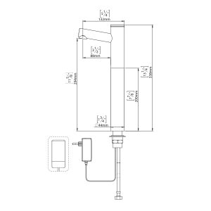 Touch free electronic faucet for deck mounted installations Elite Plus Grifo Electrónico Libres De Contacto