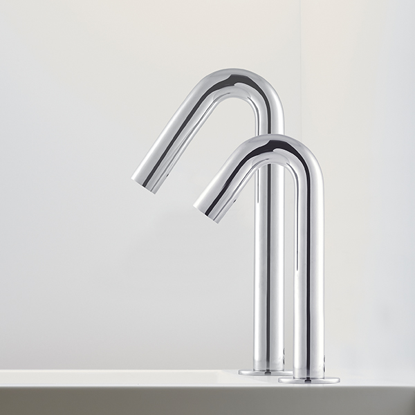 Csaba dispensador de jabón sin contacto | Csaba SD Duo Automatic Soap Dispensers - Electronic Soap Dispenser - Touch free electronic soap dispenser for deck mounted installations - Csaba Soap Dispenser Duo