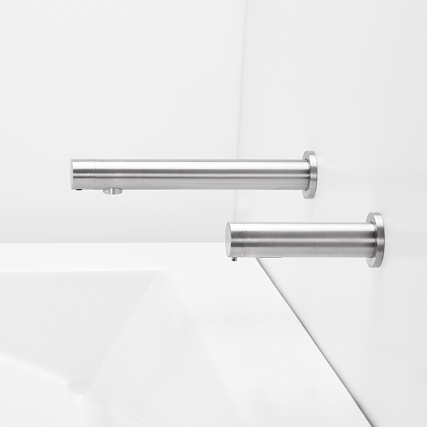 D28 DP AISI 316 Grifo Electrónico - Wall Mounted Bathroom Faucet - Touch-free wall-mounted electronic faucet D28 DP AISI316 TUBULAR Soap Dispenser