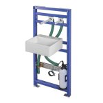 Tubular DP Soap Water KE Iron Frame Set  - soap & water system that includes a touch free soap dispenser and touch free faucet, activated by an IR sensor - Tubular DP Soap & Water KE