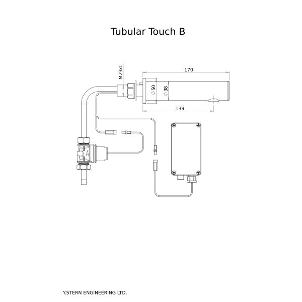 Dimensional Drawing - Touch Faucet - Tubular_Touch_B-pdf