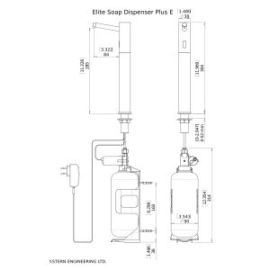 Dimensional Drawing - Touchless Automatic Soap Dispenser - Elite_SD_Plus_E-pdf (1)