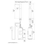 Dimensional Drawing - Touchless Automatic Soap Dispenser - Elite Plus Dispensador automático de jabón