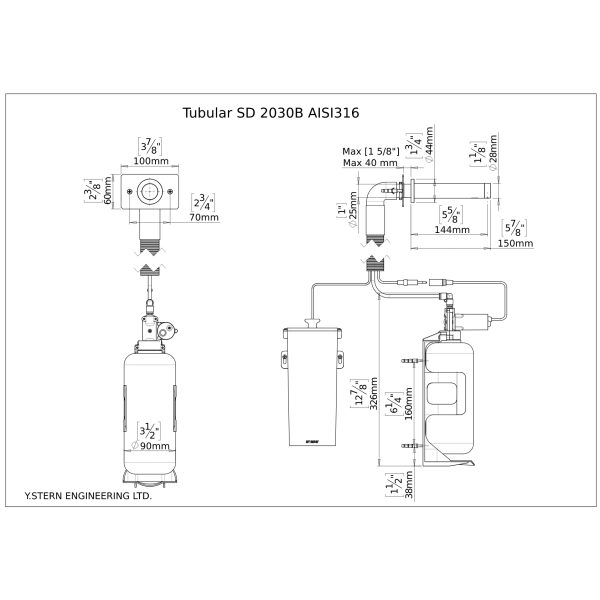 Dimensional Drawing - Touchless Automatic Soap Dispenser - Tubular_SD_2030B_AISI316-pdf