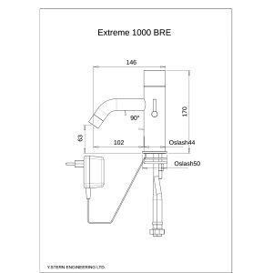 Dimensional Drawing - Touchless Deck Faucet - Extreme_1000_BRE-pdf
