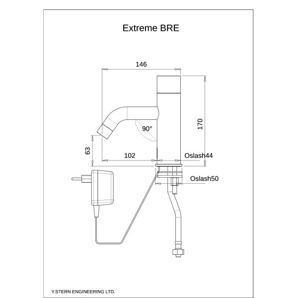 Dimensional Drawing - Touchless Deck Faucet - Extreme_BRE-pdf