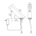 Dimensional Drawing - Touchless Deck Faucet - Green-BRE-AB-1953_drawing
