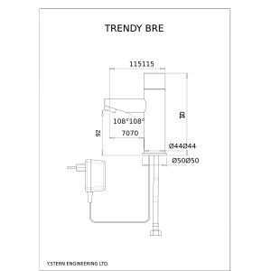 Dimensional Drawing - Touchless Deck Faucet - Trendy_BRE-pdf