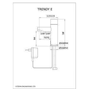 Dimensional Drawing - Touchless Deck Faucet - Trendy_E-pdf