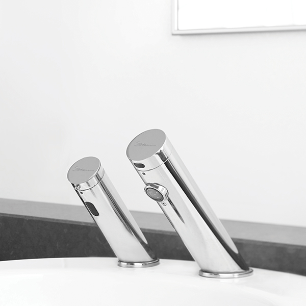 Green AB 1953 Grifo Electrónico - Grifería para baño montada en cubierta - Grifería electrónica sin contacto para instalaciones montadas en cubierta Green AB1953 Soap Dispenser Duo