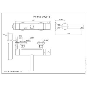 Medical 1000 TE Touchless Wall Faucet