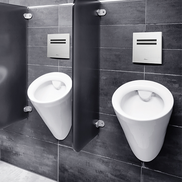 Nara 2030 K Touch Free electronic flush valve for urinals | Nara 2030 KE on site Nara 2030 KE on site | Nara 2030 K Touch Free electronic flush valve for urinals