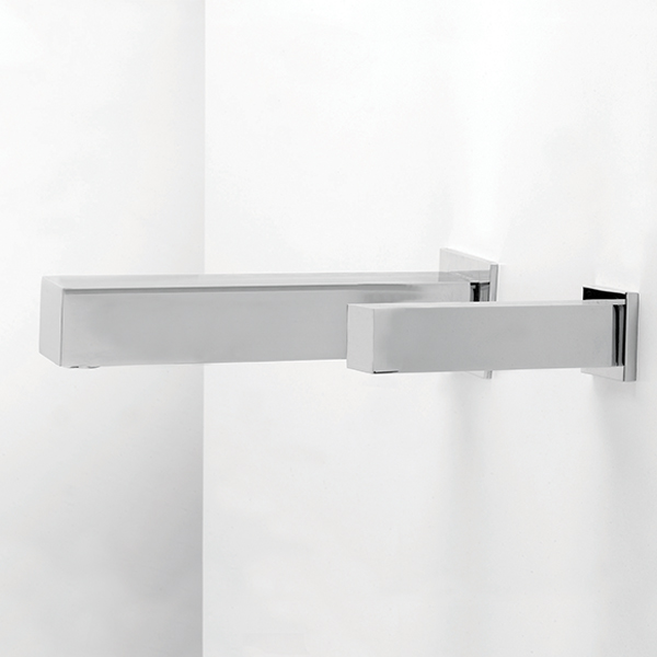 Quadrat 2030 L Grifo Electrónico - Wall Mounted Bathroom Faucet - Touch free electronic faucet for brick wall installations Quadrat 2030 L Duo