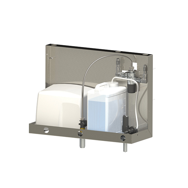 Soap Water Air Module | SWA Module Complete system 1 behind mirror soap water air - Modular touch-free system for integration behind the mirror - Soap Water Air Module