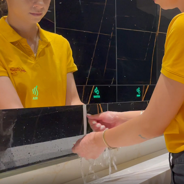 SWAR - Complete sanitary cabinet with a lockable mirror on_site