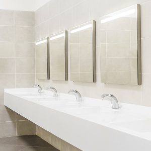 Swan 1010 AB 1953 Grifo Electrónico - Deck Mounted Bathroom Faucet - Touch-free electronic faucet for deck-mounted installations Swan-1010-AB-1953_bg