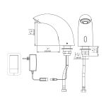 Touch-free electronic faucet for deck-mounted installations Swan 1010 AB 1953 Grifo Electrónico