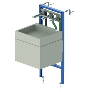 Tubular DP Trio KE Washbasin Iron Frame Set - iron frame set - Tubular Trio DP KE - iron mounting frame set with washbasin