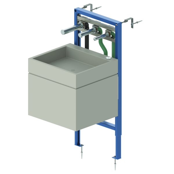 Tubular DP Trio KE Washbasin Iron Frame Set - iron frame set - Tubular Trio DP KE - iron mounting frame set with washbasin