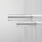 Grifería sin contacto - Grifería de pared para baño - Grifería electrónica de pared sin contacto - Tubular Duo