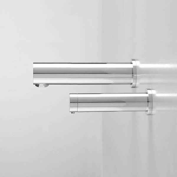 Grifería sin contacto - Grifería de pared para baño - Grifería electrónica de pared sin contacto - Tubular Duo