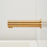 Grifería sin contacto - Grifería de pared para baño - Grifería electrónica de pared sin contacto - Tubular PVD_Gold