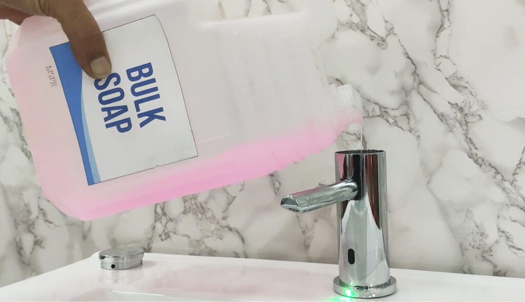 lotus Soap filling green Lotus Automatic Soap Dispenser _5