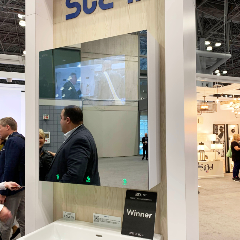 Behind the mirror solutions - The SWAR TV & more behind the mirror hand washing stations - BDNY