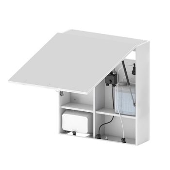 Behind The Mirror Touch Free Solutions​ - Soap Water Air Module - Modular touch-free system for integration behind the mirror